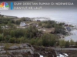 Duh! Deretan Rumah di Norwegia ini Terseret Longsor ke Laut