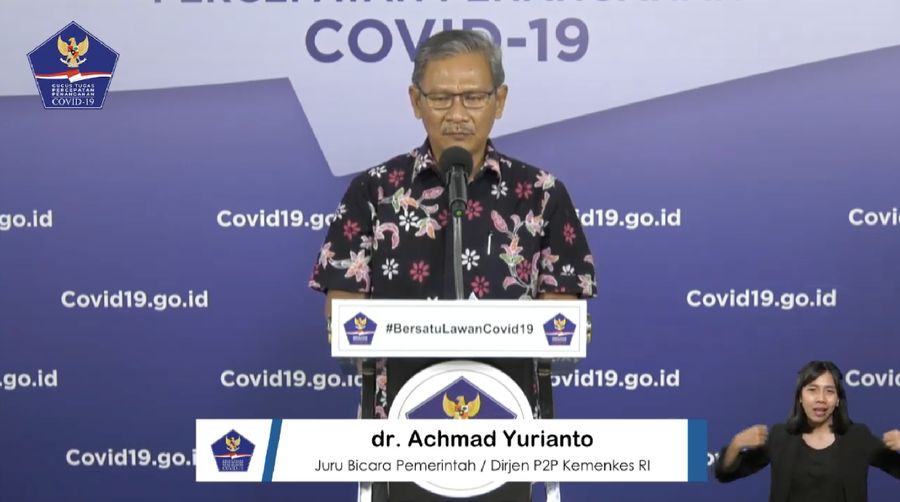 Achmad Yurianto selaku Juru Bicara Pemerintah Covid-19. (Dok: BNPB)