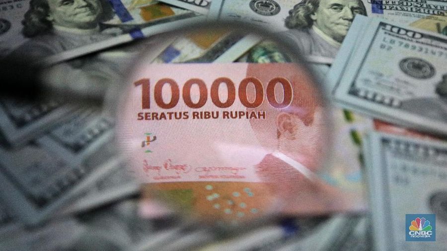 Ilustrasi Rupiah dan dolar (վ/Andrean Kristianto)