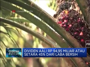Dividen AALI Rp 94,95 Miliar Setara 45% dari Laba Bersih