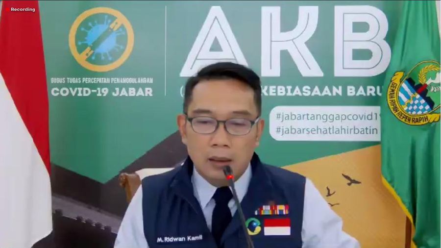 Dalam video conference dengan pemimpin redaksi media massa di wilayah Jabar, Rabu (10/6/2020)