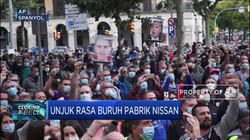 Ribuan Buruh Pabrik Nissan Melakukan Unjuk Rasa di Barcelona