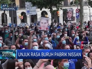Ribuan Buruh Pabrik Nissan Melakukan Unjuk Rasa di Barcelona