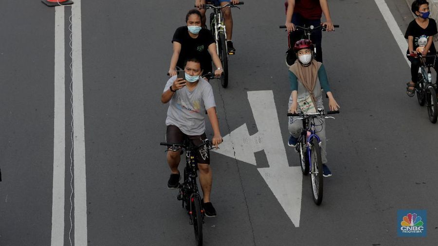 Pesepada di Car Free Day (CNBC Indonesia/Muhammad Sabki)