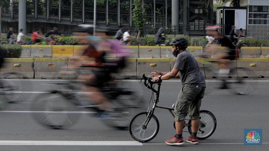 Pesepada di Car Free Day (CNBC Indonesia/Muhammad Sabki)