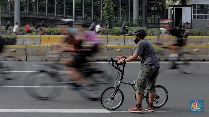 Pesepada di Car Free Day (CNBC Indonesia/Muhammad Sabki)