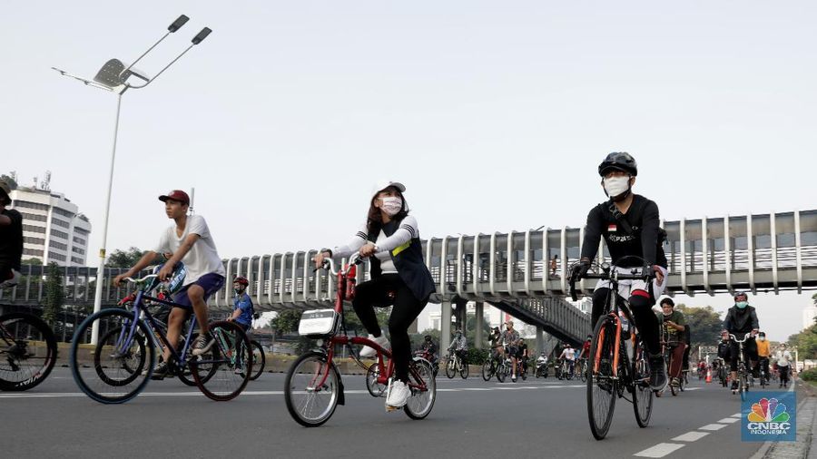 Pesepada di Car Free Day (CNBC Indonesia/Muhammad Sabki)