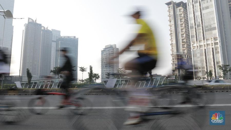 Pesepada di Car Free Day (CNBC Indonesia/Muhammad Sabki)