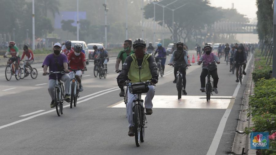 Pesepada di Car Free Day (CNBC Indonesia/Muhammad Sabki)