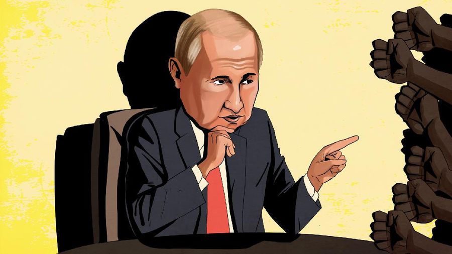 INFOGRQAFIS, Putin Komentari Demo Anti Rasisme