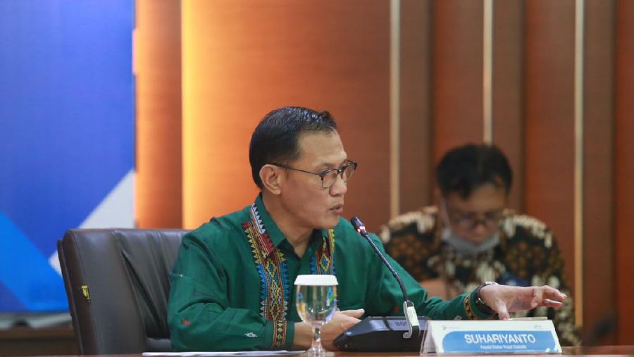 Kepala BPS Kecuk Suhariyanto mengumumkan perkembangan ekspor dan impor Mei 2020 (Dok. BPS)