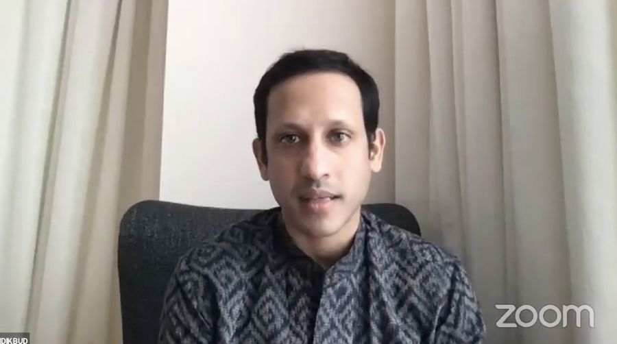 Menteri Pendidikan dan Kebudayaan Nadiem Makarim (Tangkapan Layar Youtube KEMENDIKBUD RI)