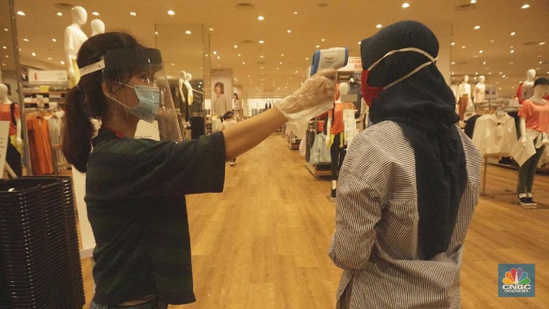 Persiapan transisi new normal Trans Studio Mall Cibubur (CNBC Indonesia/ Tri Susilo)