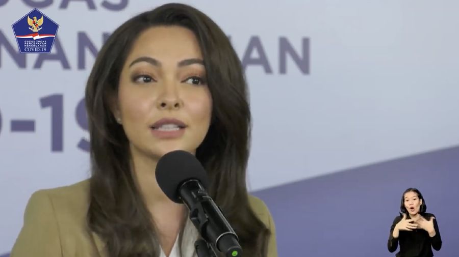 Tim Komunikasi Publik Gugus Tugas, Reisa Broto Asmoro (Tangkapan Layar Youtube BNPB Indonesia)