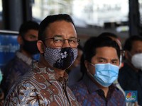 Erick-Anies Kawinkan 7 Moda Transportasi di Stasiun Sudirman