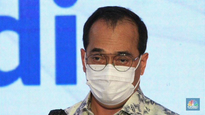 Menteri Perhubungan Budi Karya Sumadi. (CNBC Indonesia/ Tri Susilo) Menteri Perhubungan Budi Karya Sumadi saat peresmian staisun terpadu Tanah Abang, Rabu (17/6/2020) (CNBC Indonesia/ Tri Susilo)