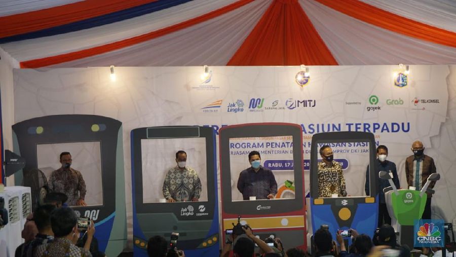 Peresmian Stasiun Terpadu (CNBC Indonesia/ Tri Susilo)