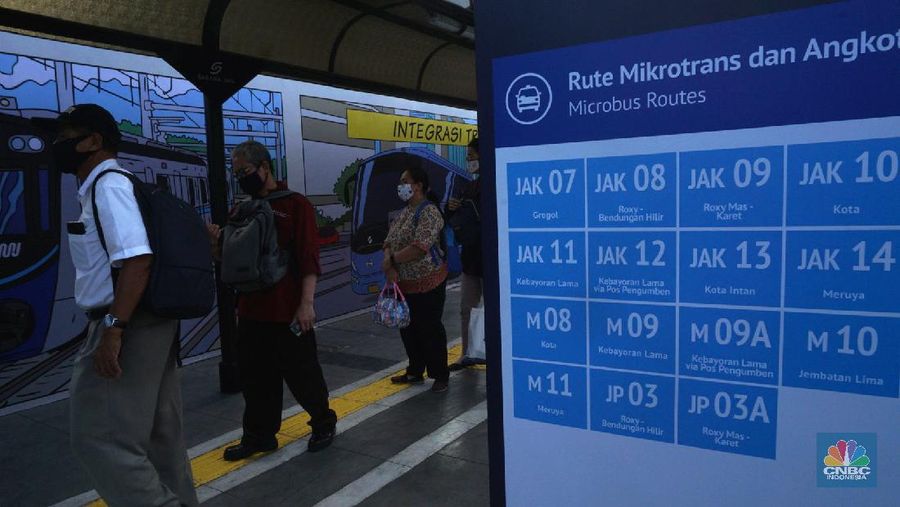Stasiun terpadu di Stasiun Tanah Abang, Rabu (17/6/2020). (CNBC Indonesia/ Tri Susilo)