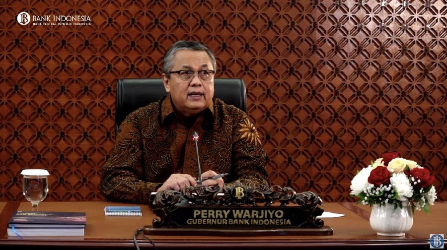 Gubernur Bank Indonesia Perry Warjiyo mengumumkan hasil rapat dewan gubernur Bulan Juni (Tangkapan Layar Youtube Bank Indonesia)