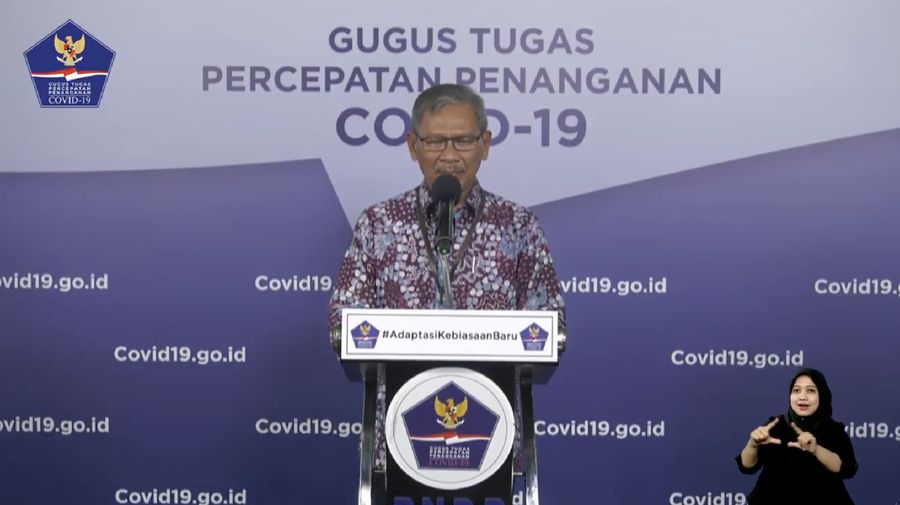 Juru Bicara Pemerintah untuk Covid-19 Achmad Yurianto (Tangkapan Layar Youtube BNPB Indonesia)