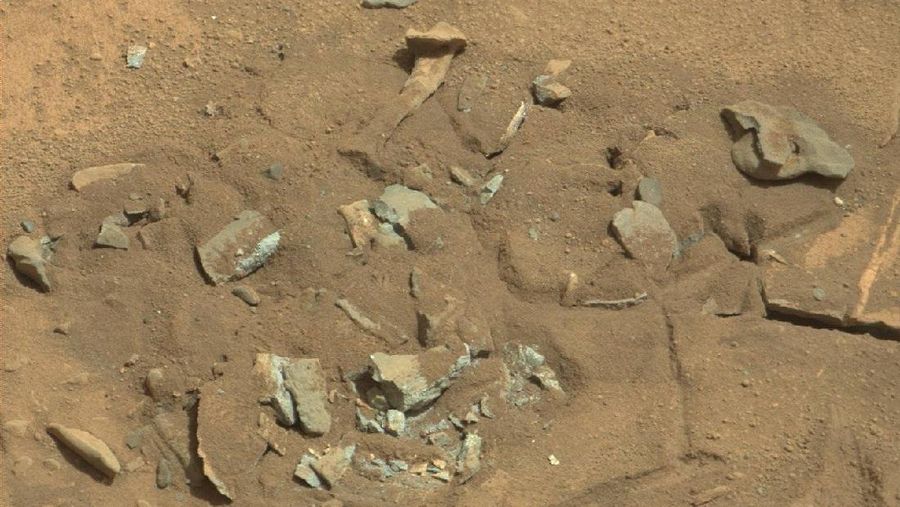 Tulang di Mars Rock Shapes (NASA/JPL-Caltech/MSSS)