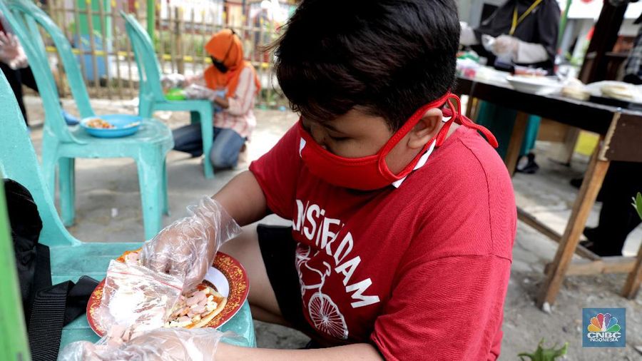 Kampung Belajar New Normal di Pinang Indah, Tangerang Kota, Banten (CNBC Indonesia/ Muhammad Sabki)