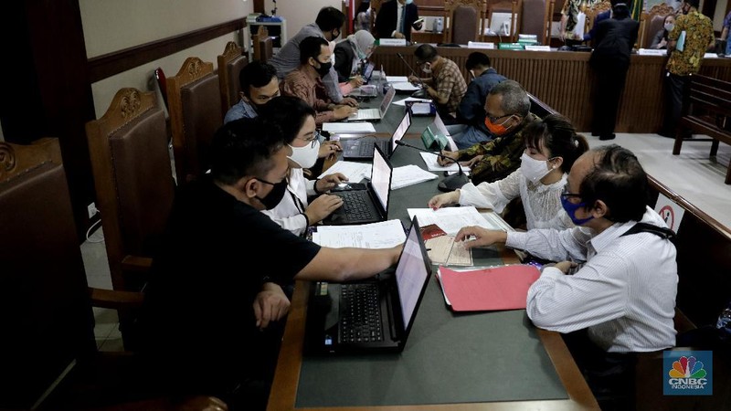 Sidang Kasus KSP Indosurya. CNBC Indonesia/Muhammad Sabki