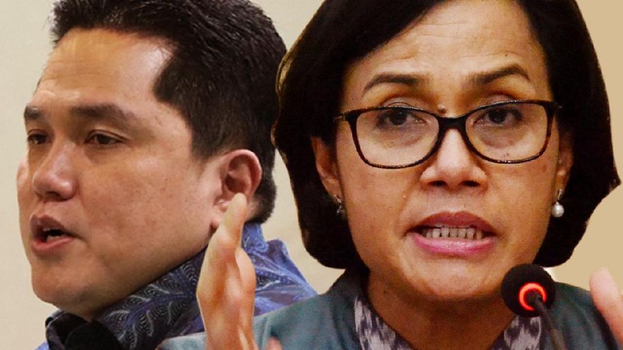 Erick Tohir & Sri Mulyani / Aristya Rahadian