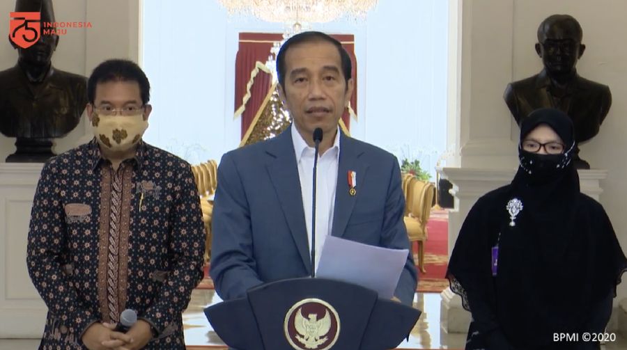 Konferensi Pers Presiden RI, Penjelasan Zona Daerah Terkait Covid-19. Dok: Youtube  Sekretariat Presiden