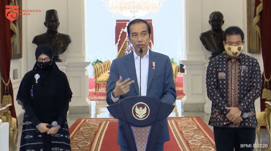 Konferensi Pers Presiden RI, Penjelasan Zona Daerah Terkait Covid-19. Dok: Youtube  Sekretariat Presiden