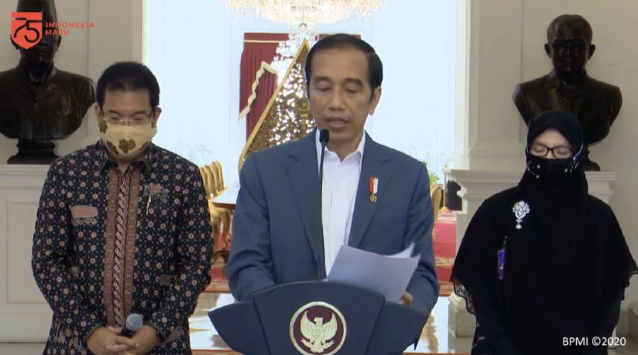 Konferensi Pers Presiden RI, Penjelasan Zona Daerah Terkait Covid-19. Dok: Youtube  Sekretariat Presiden