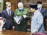 Bahas Militer, Prabowo Sambangi Anak Buah Putin
