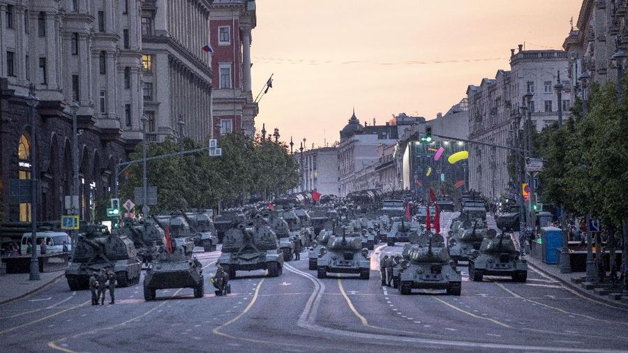 Rusia Gelar Parade Militer. AP/Dmitri Lovetsky