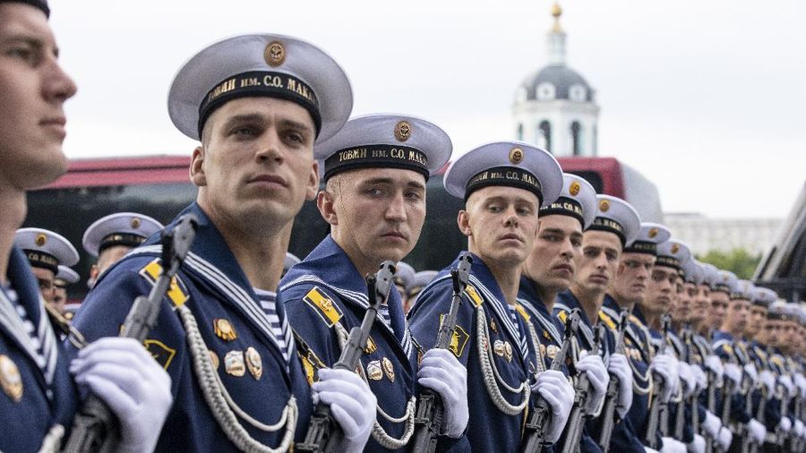 Rusia Gelar Parade Militer. AP/Dmitri Lovetsky