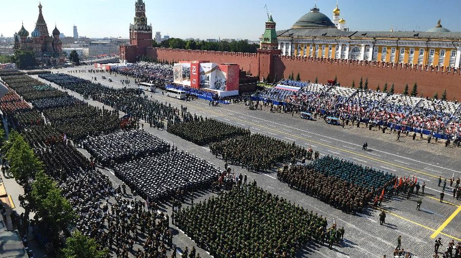Rusia Gelar Parade Militer. AP/Dmitri Lovetsky