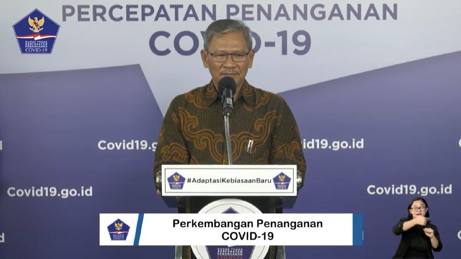 Achmad Yurianto selaku Juru Bicara Pemerintah Covid-19. (Dok: BNPB)