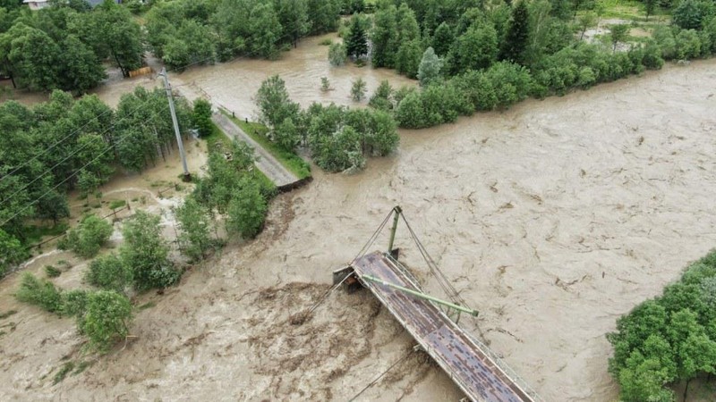 Banjir Landa Ukraina. AP