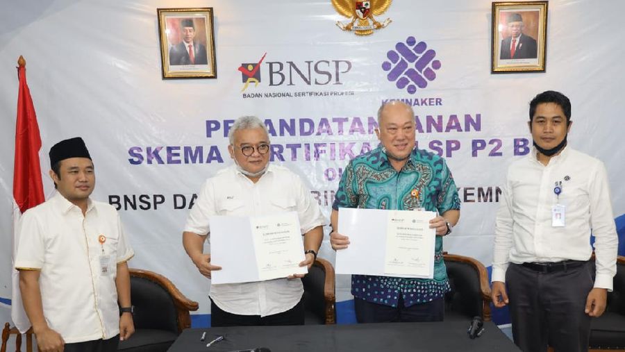 Kemnaker dan BNSP Sepakati Standar Sertifkasi Pelatihan Kerja di BLK. Ist