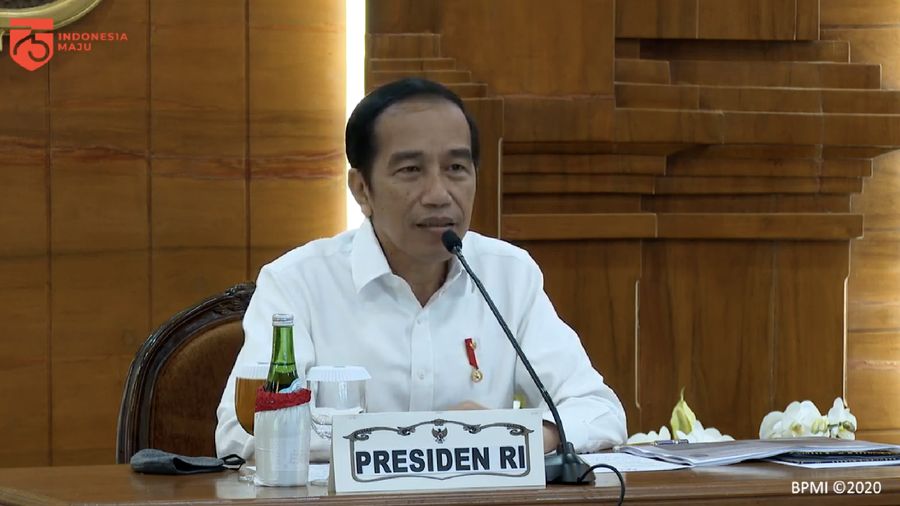 Pengarahan Presiden RI Terkait Penanganan Covid-19 di Jawa Timur, Surabaya. Ist