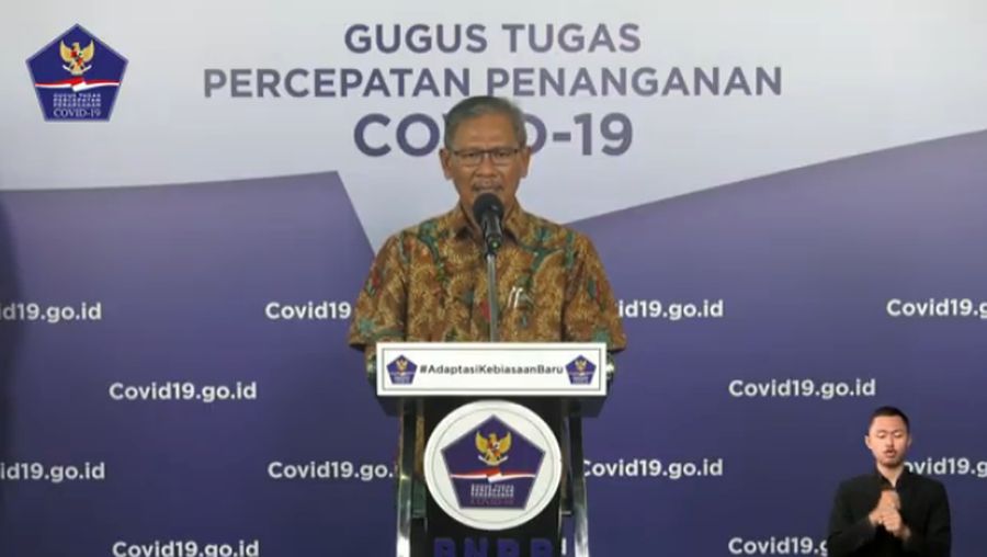 Juru Bicara Pemerintah untuk Covid-19 Achmad Yurianto (Tangkapan Layar Youtube BNPB Indonesia)