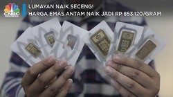 Lumayan Naik Seceng! Harga Emas Antam Naik Jadi Rp 853.120/gr