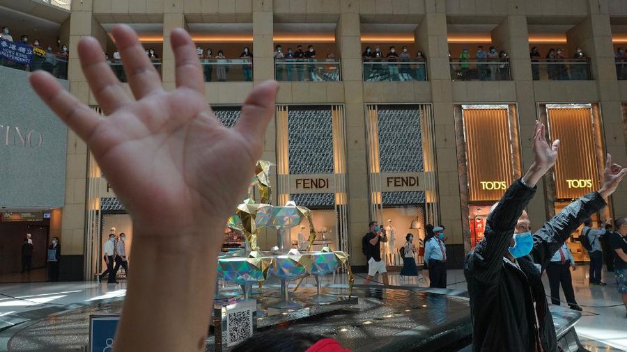 Demo Anti UU Nasional Keamanan Hong Kong (AP/Vincent Yu)