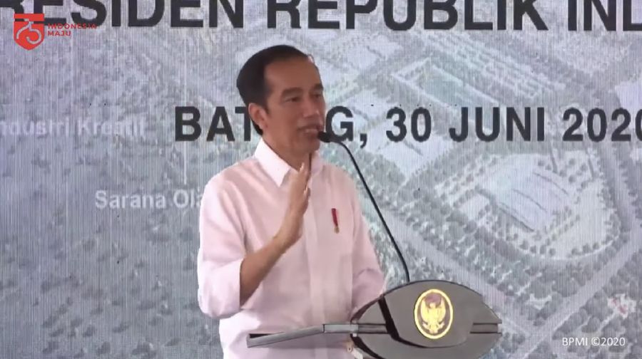 Jokowi di Kawasan Industri Terpadu Batang, 30 Juni 2020 (BPMI 2020)