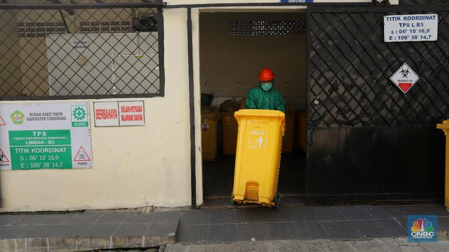 Limbah medis di RSUD Kabupaten Tangerang, Banten. (CNBC Indonesia/Andrean Kristianto)
