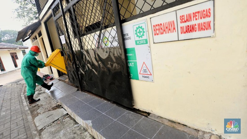 Limbah medis di RSUD Kabupaten Tangerang, Banten. (CNBC Indonesia/Andrean Kristianto)