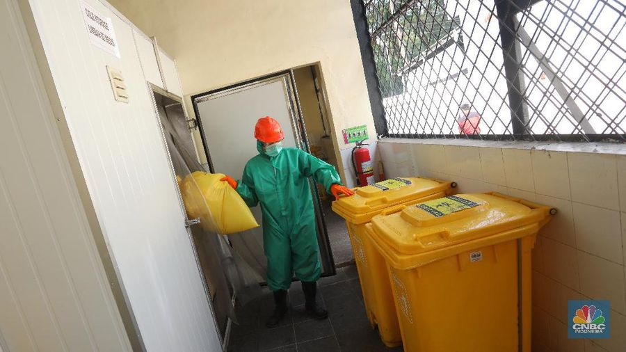 Limbah medis di RSUD Kabupaten Tangerang, Banten. (CNBC Indonesia/Andrean Kristianto)