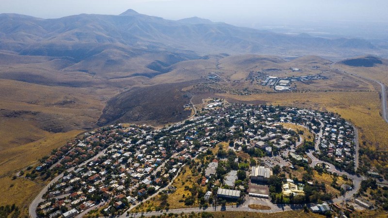 A view of the West Bank Jewish settlement of Ma'ale Efrayim in the Jordan Valley, Tuesday, June 30, 2020. Israeli Prime Minister Benjamin Netanyahu appears determined to carry out his pledge to begin annexing parts of the occupied West Bank, possibly as soon as Wednesday. (AP Photo/Oded Balilty)