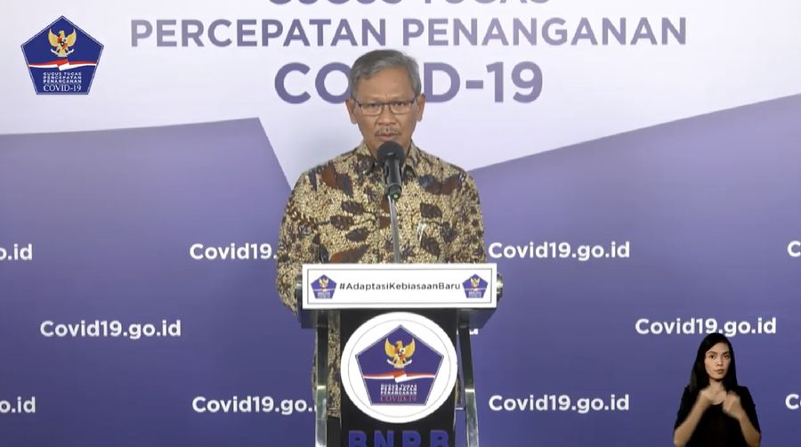 Achmad Yurianto selaku Juru Bicara Pemerintah Covid-19. (Dok: BNPB)