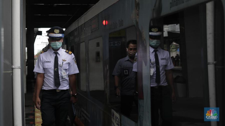 KA Bandara Soekarno-Hatta Mulai Beroprasi, Ada Sekat Pembatas Kursi. (CNBC Indonesia/ Tri Susilo)