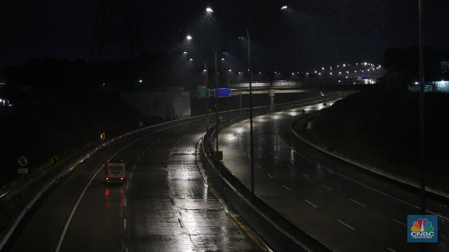 Gerbang Tol Sawangan (CNBC Indonesia/Andrean Kristianto)